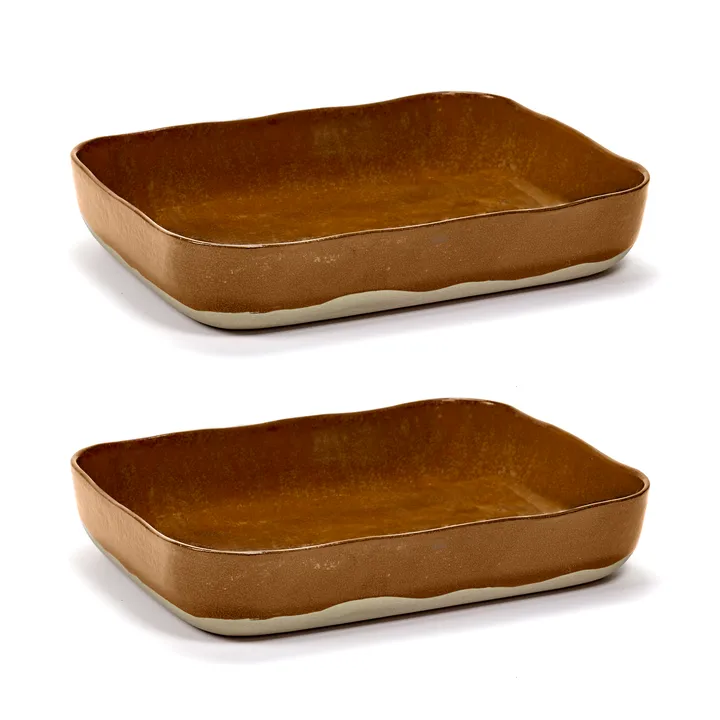 La Nouvelle Table 烤盘 10号 22x30cm 2件装 - 棕色 - Serax