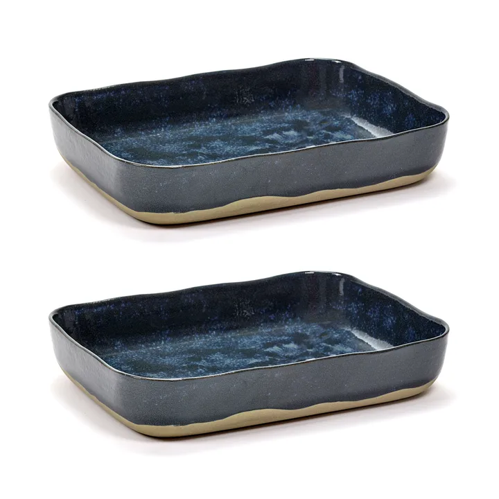La Nouvelle Table 烤盘 10号 22x30cm 2件装 - 蓝色 - Serax