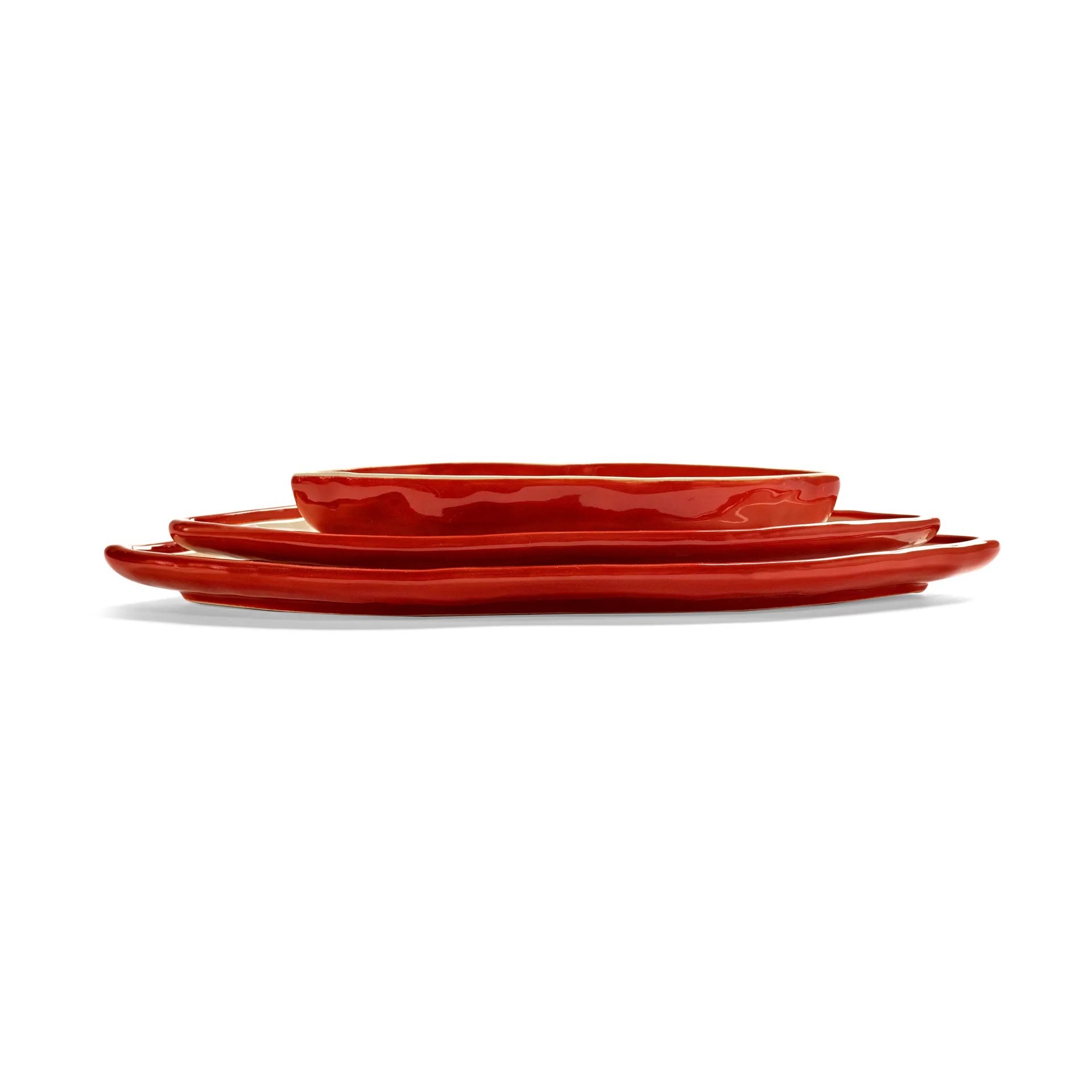 Les Objets MouleversantsM号托盘, 红色_白色 Serax