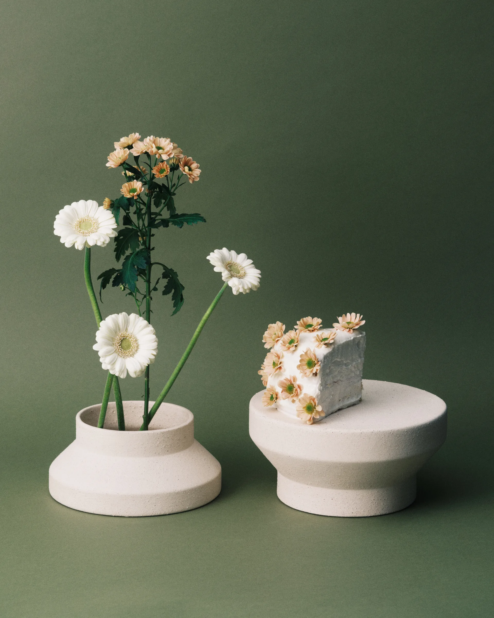 Mira 花瓶/cake stand S, 米色 Serax