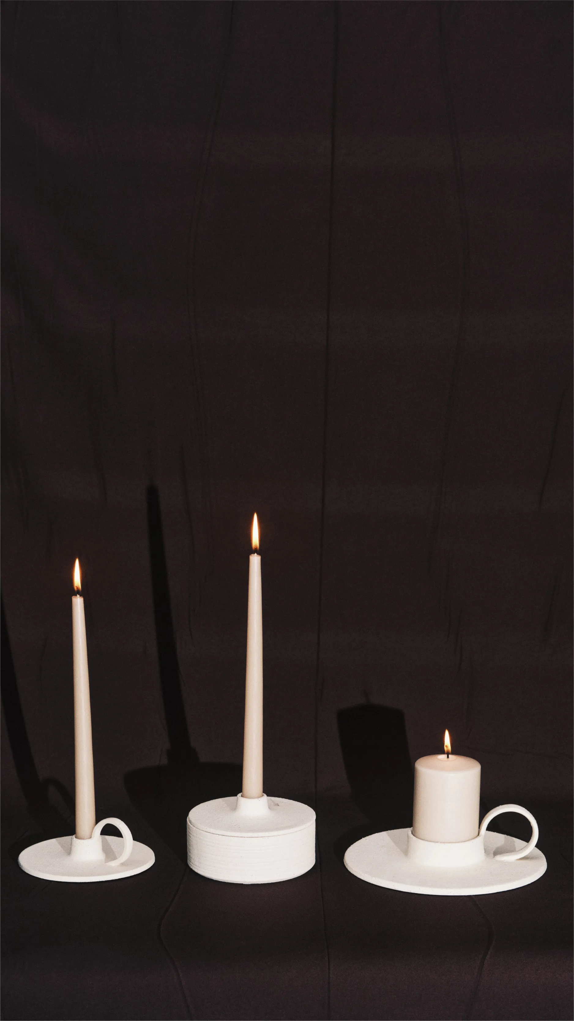 Mira 烛台 L, 米色 Serax