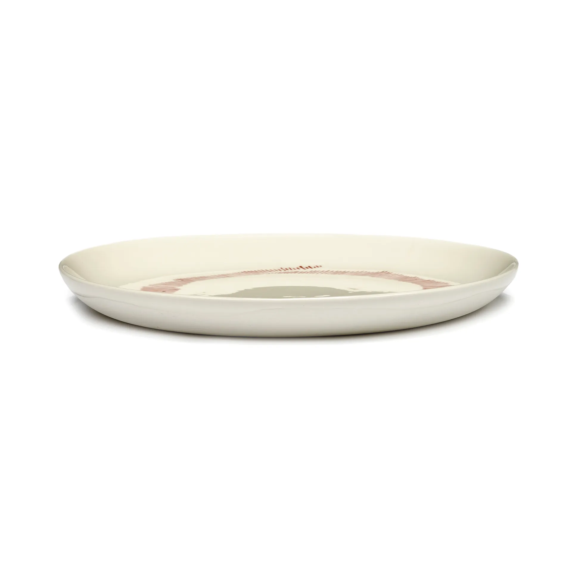 Ottolenghi Feast 盘子小号Ø19cm 2只装, 白色条纹_红色 Serax
