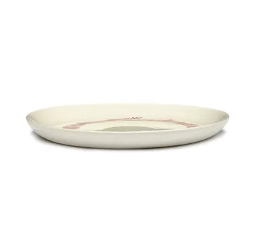 Ottolenghi Feast 盘子小号Ø19cm 2只装 - 白色条纹_红色 - Serax