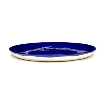 Ottolenghi Feast 中号盘 Ø22,5cm 2件装 - 深蓝色条纹_白色 - Serax