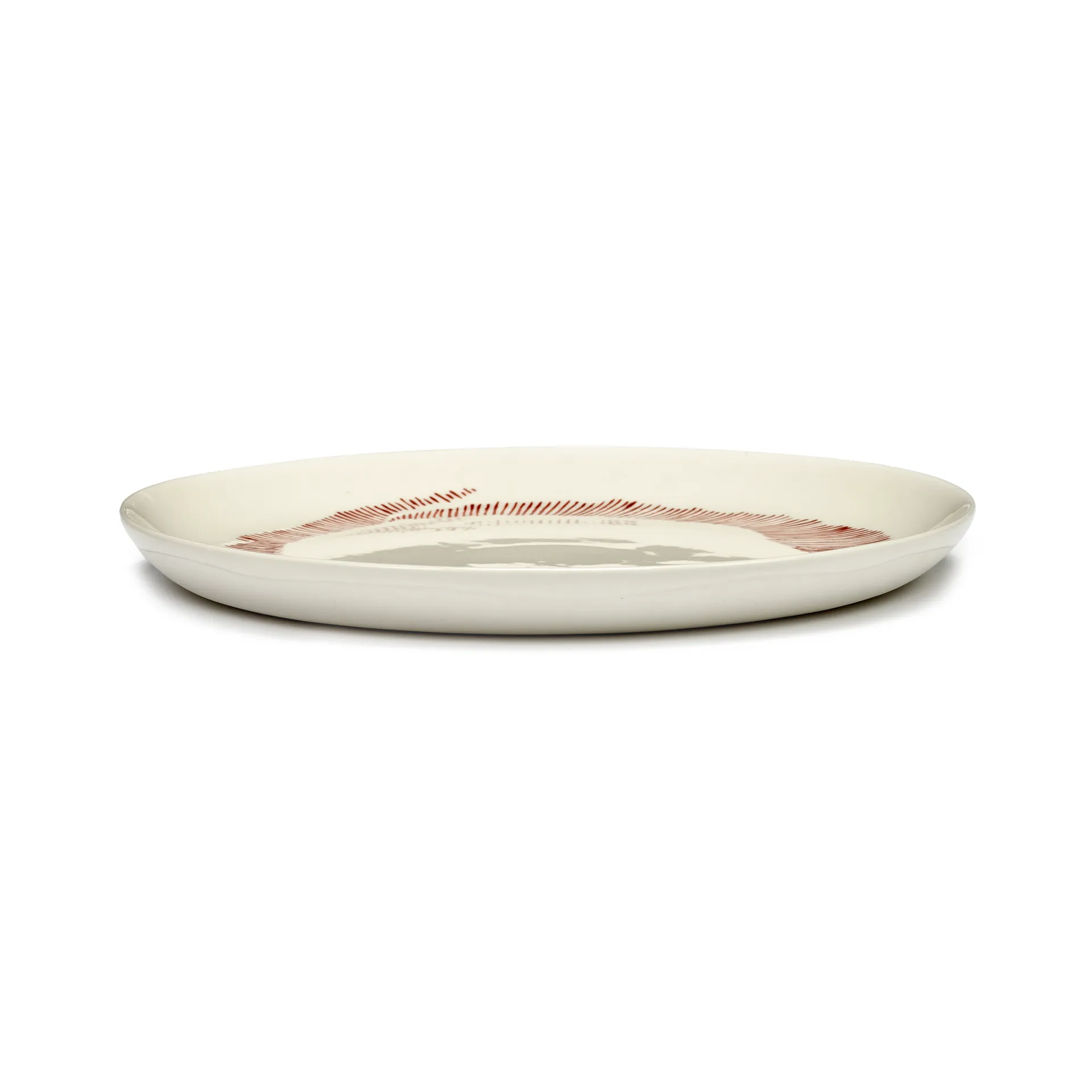 Ottolenghi Feast 中号盘 Ø22,5cm 2件装, 白色条纹_红色 Serax
