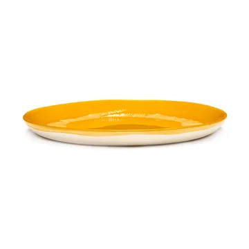 Ottolenghi Feast 中号盘 Ø22,5cm 2件装 - 黄色条纹_白色 - Serax