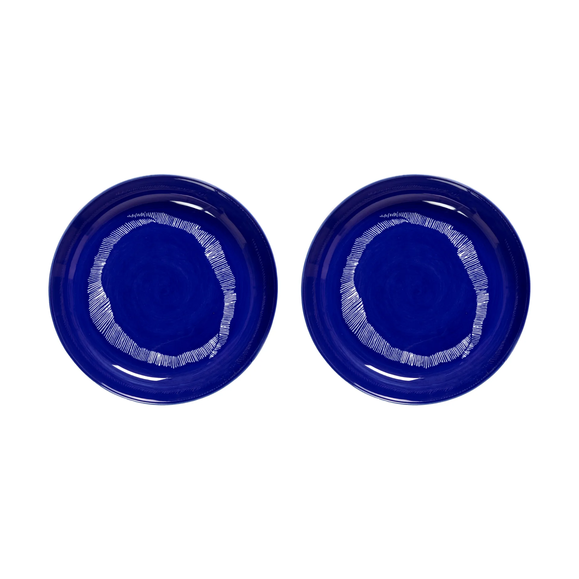 Ottolenghi Feast 深盘 Ø22cm 2件装, 深蓝色条纹_白色 Serax