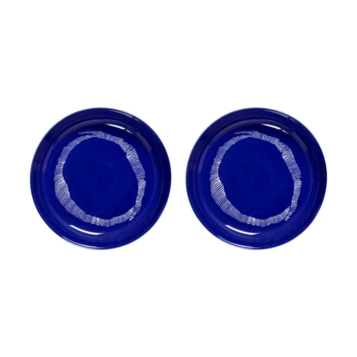 Ottolenghi Feast 深盘 Ø22cm 2件装 - 深蓝色条纹_白色 - Serax