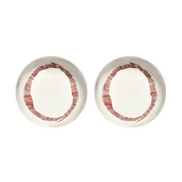 Ottolenghi Feast 深盘 Ø22cm 2件装 - 白色条纹_红色 - Serax