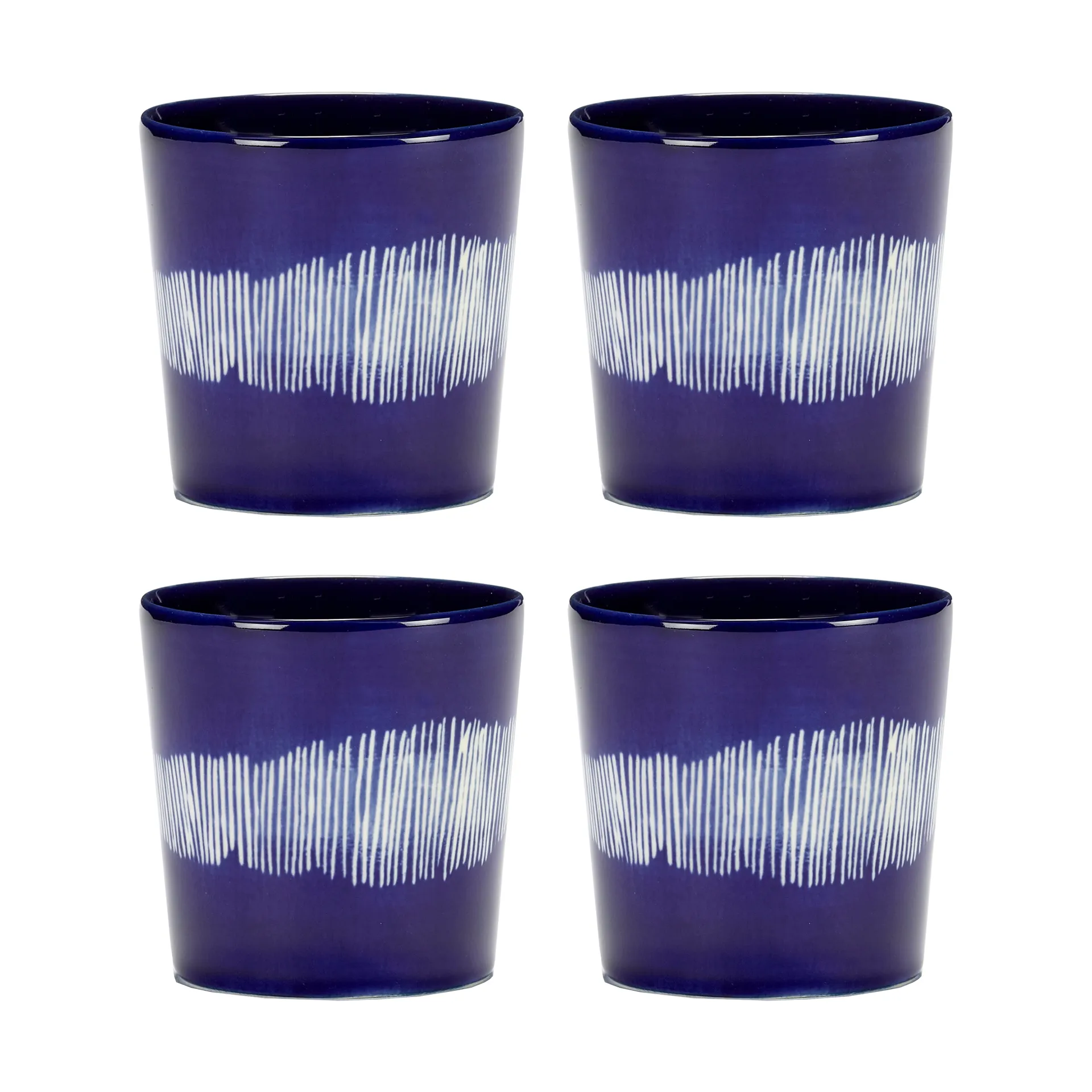Ottolenghi Feast 咖啡杯 250ml 4件装, 深蓝色_白色 Serax