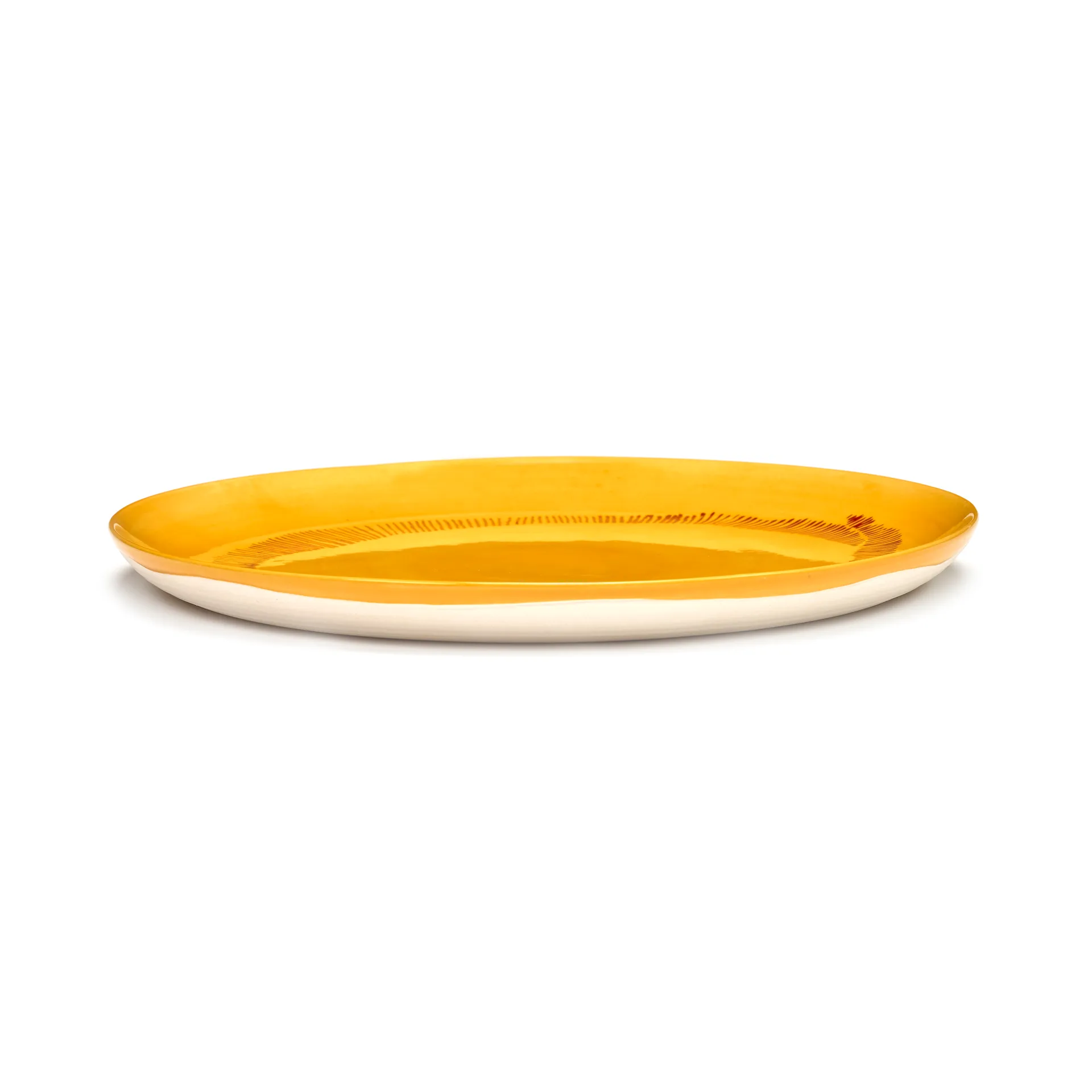 Ottolenghi Feast 大号盘 Ø26,5cm 2件装, 黄色条纹_红色 Serax