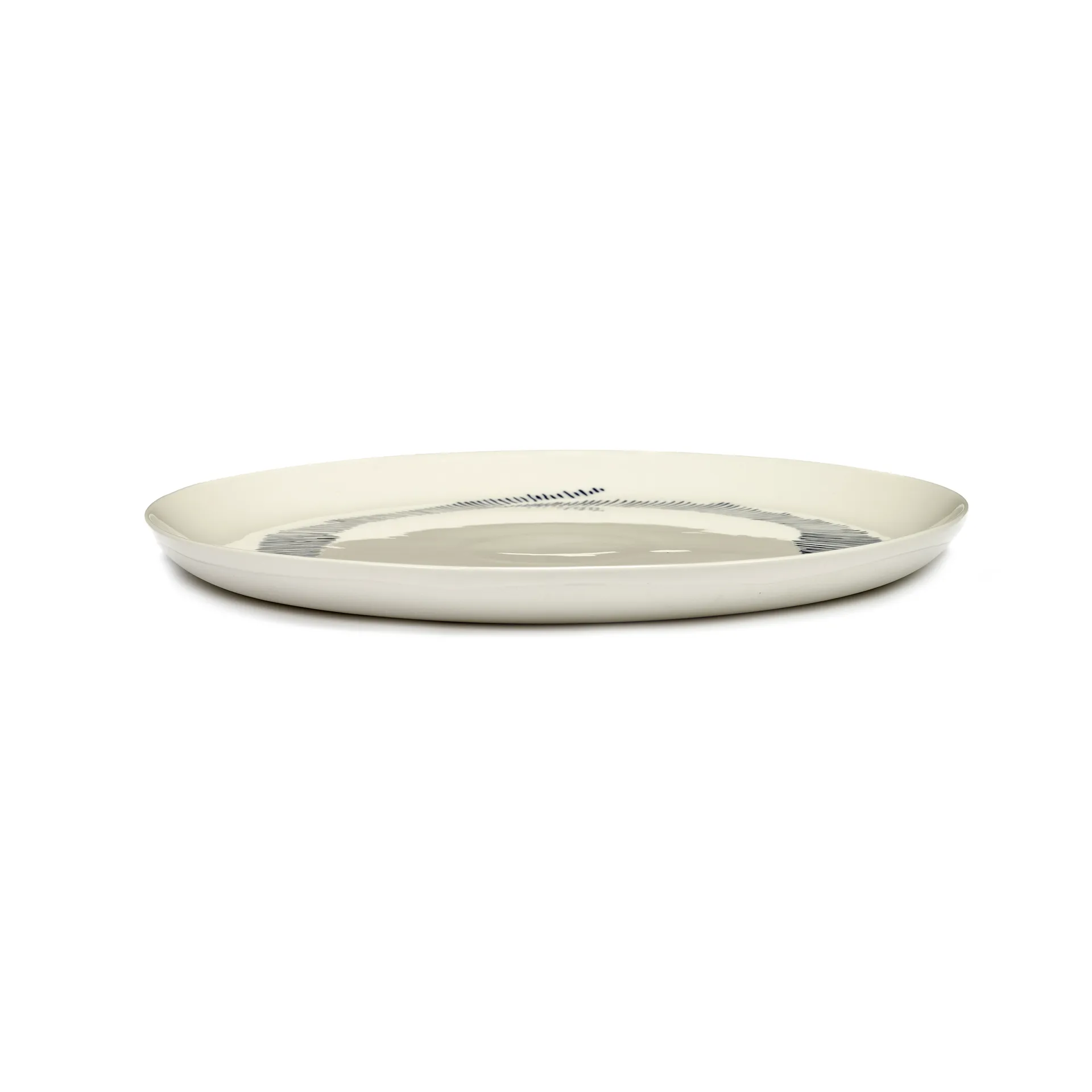Ottolenghi Feast 盘子大号Ø26cm 2只装, 白色条纹_蓝色 Serax