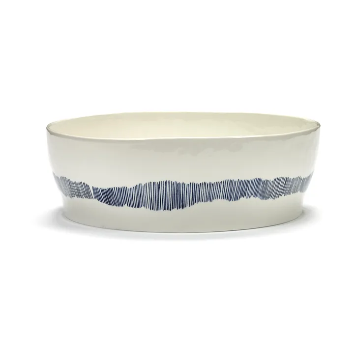Ottolenghi Feast 沙拉碗 Ø27,5cm - 白色条纹_蓝色 - Serax