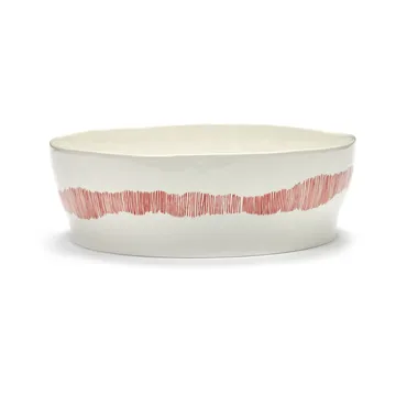 Ottolenghi Feast 沙拉碗 Ø27,5cm - 白色条纹_红色 - Serax