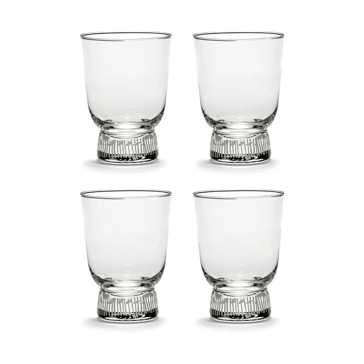 Ottolenghi Feast 水杯 330ml 4件装 - 喷砂条纹 - Serax