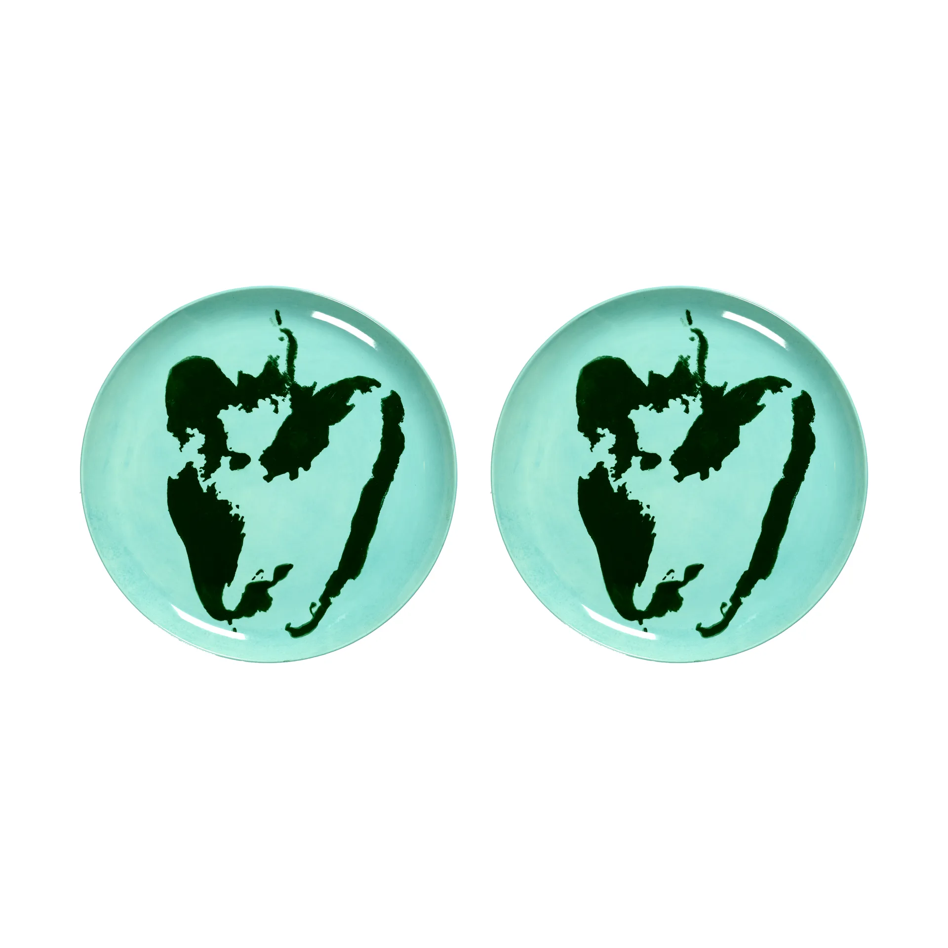 Ottolenghi Feast 盘子 L Ø26,5 cm 两件套装, 青白色-pepper 绿色 Serax