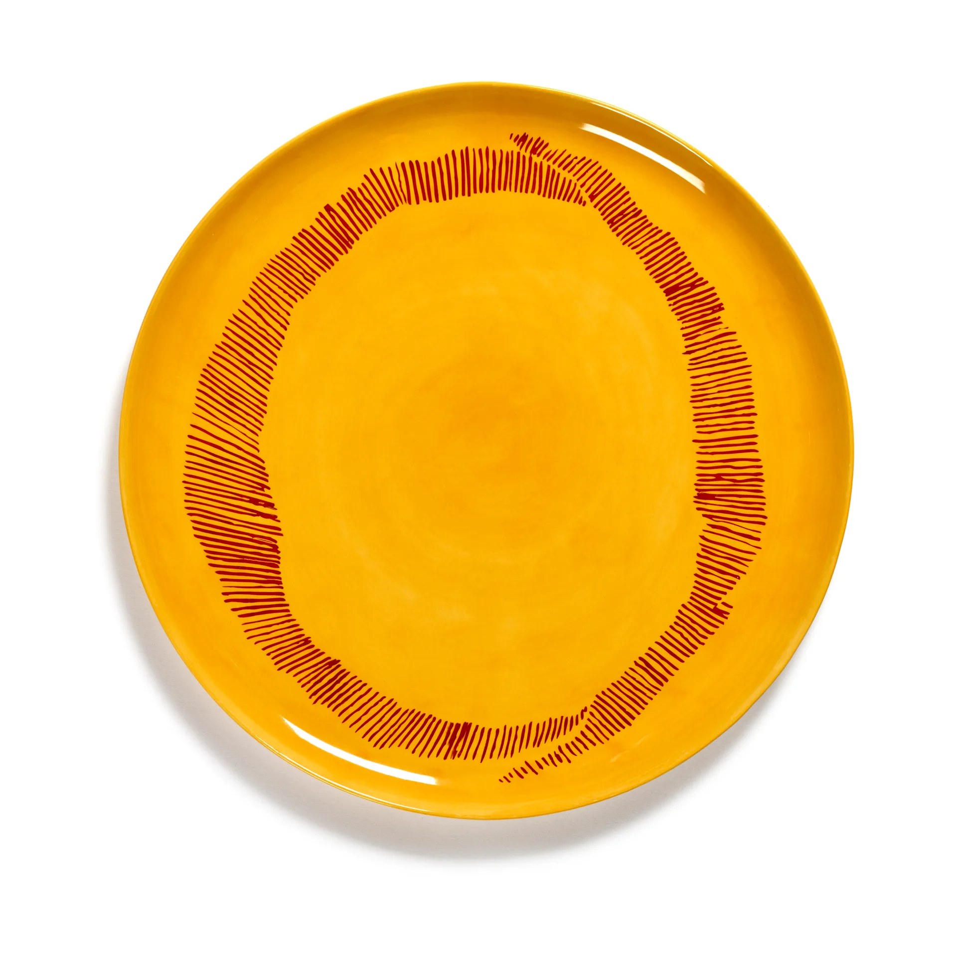 Ottolenghi Feast serving platter Ø35 cm, 黄色 stripes-红色 Serax