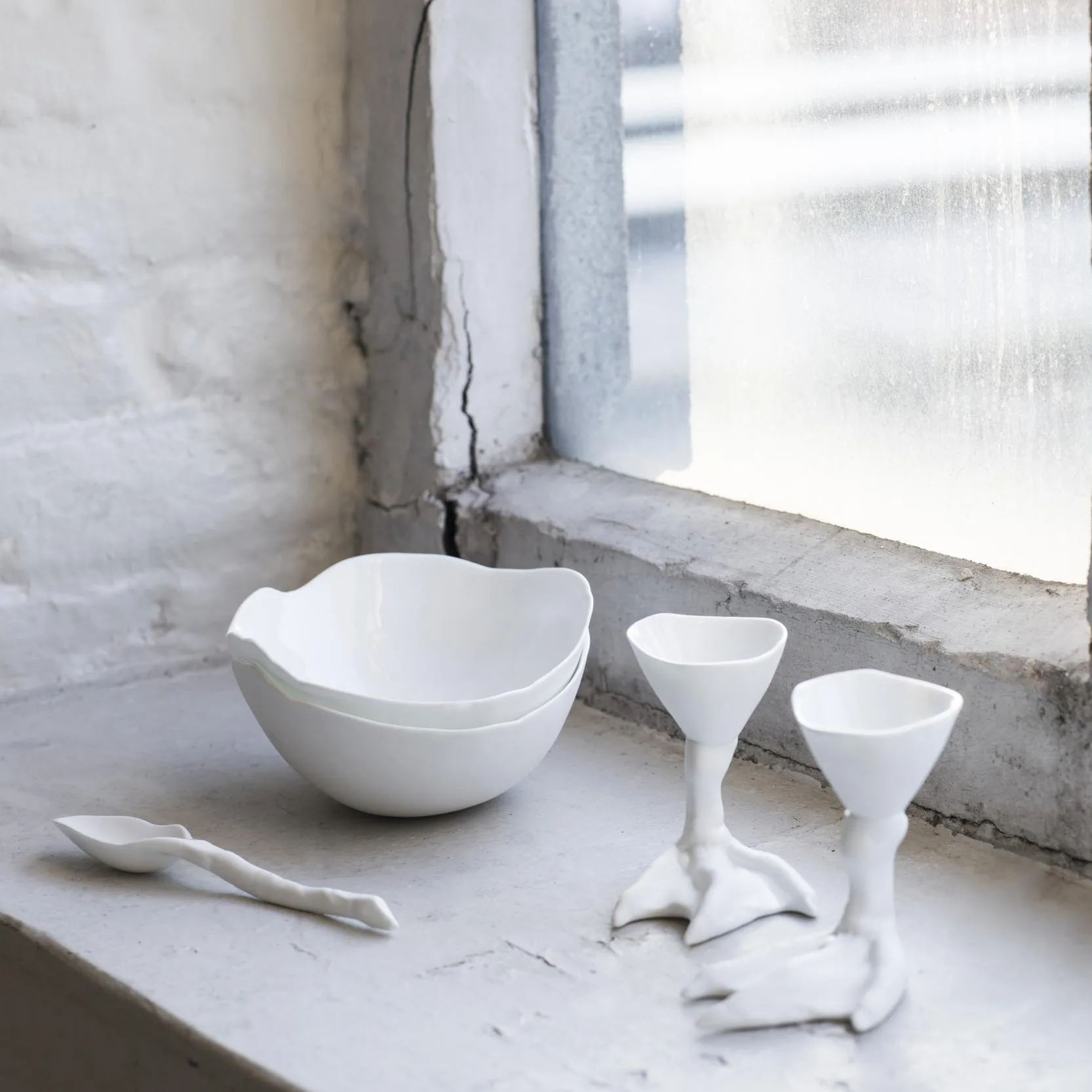 Poaking 鸭脚 蛋杯, 白色 Serax