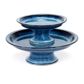 Pure 釉面蛋糕盘 小号 16.5cm - 深蓝色 - Serax