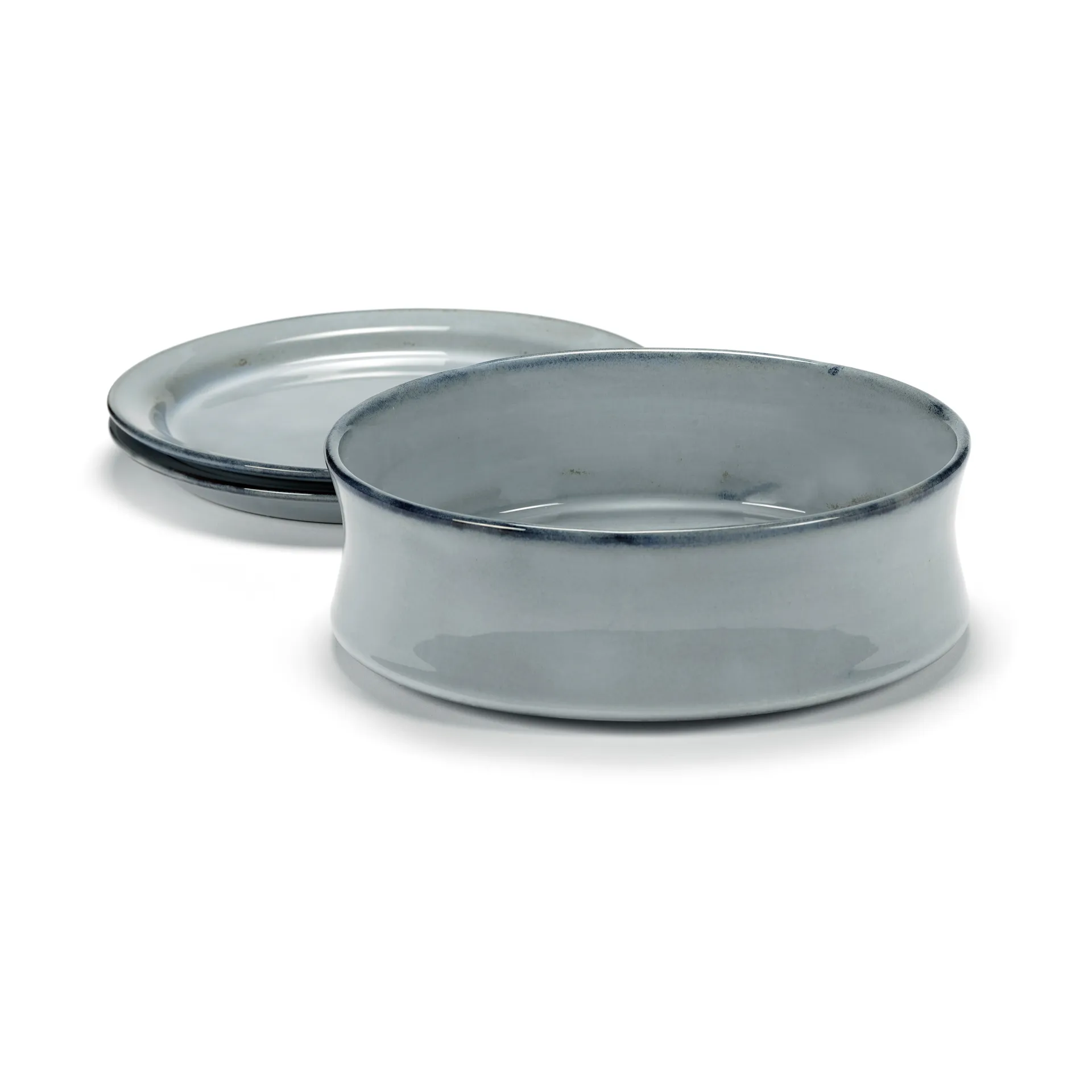 Pure 碗  and 盘子 set 3 pieces, 蓝色 Serax