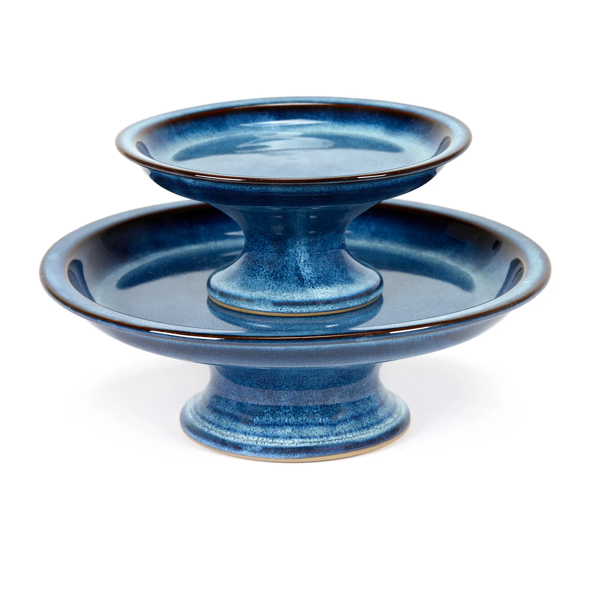 Pure cake 盘子 glazed L 23.5 cm, Dark 蓝色 Serax