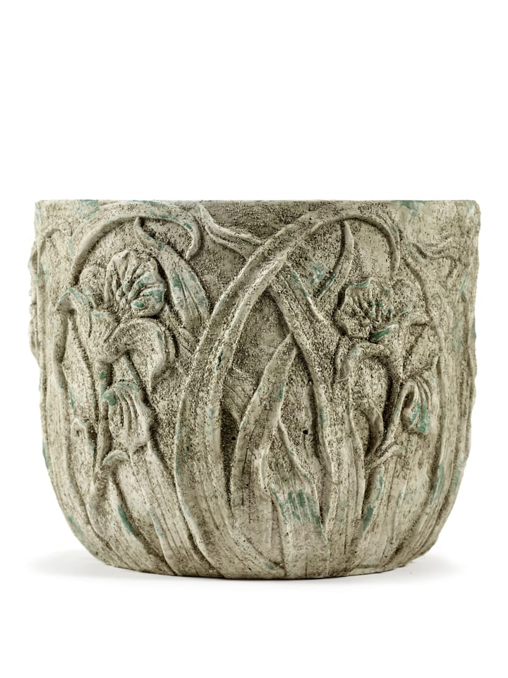 Rustic 花盆 flower pattern M 25.5 cm, Grey Serax