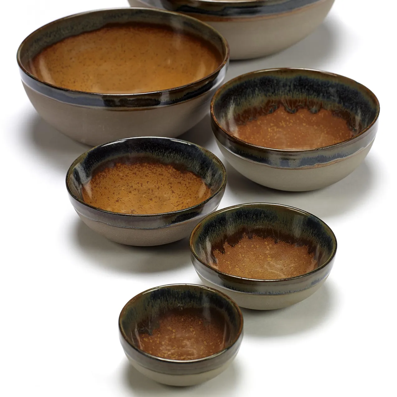 Serax Surface系列 15cm陶瓷深盘碗, rusty 棕色 Serax