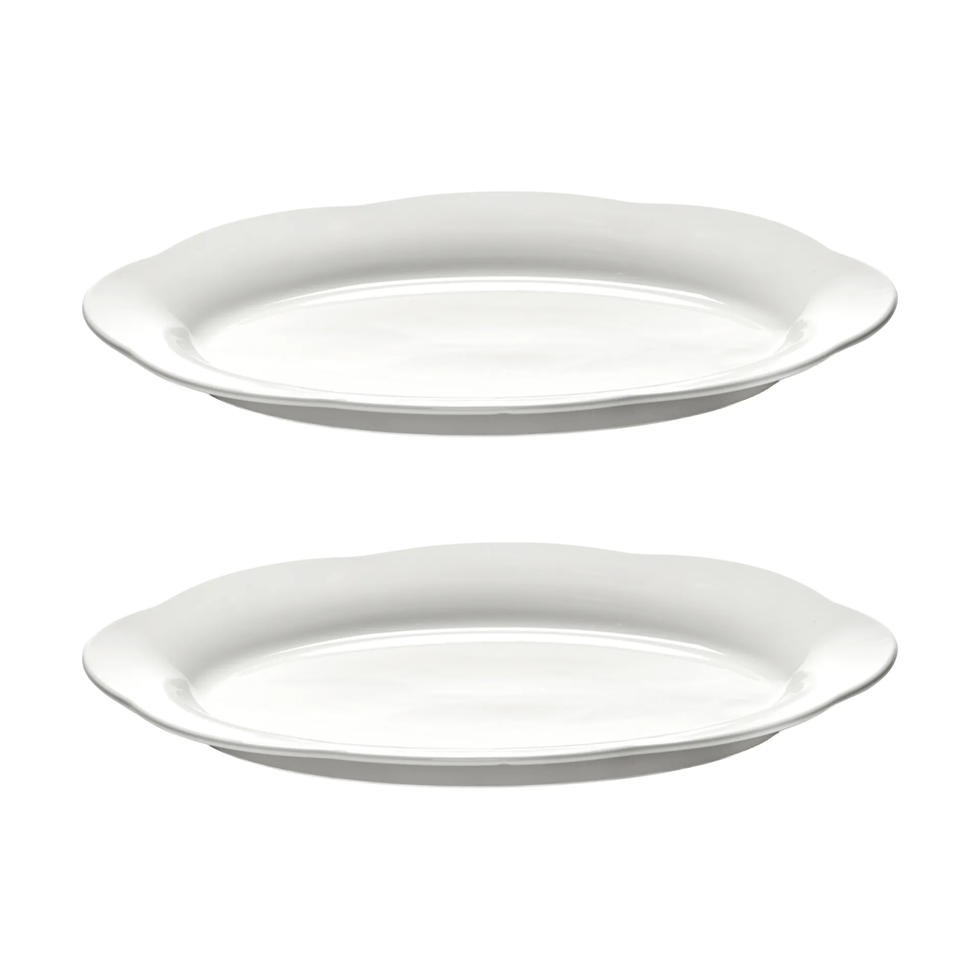 Silhouette oval 深盘 L 21x30 cm 2-pack, 白色 Serax