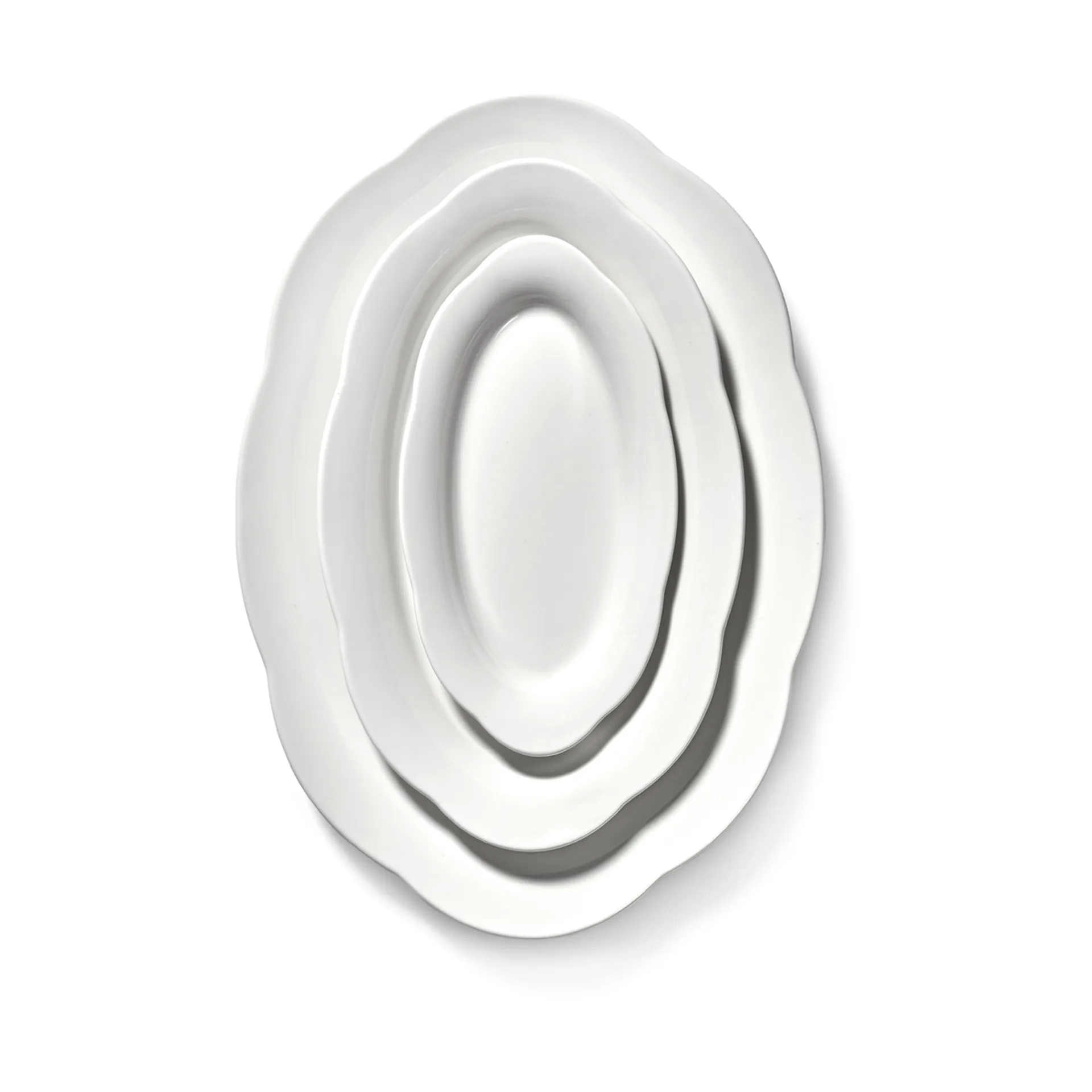Silhouette oval 深盘 L 21x30 cm 2-pack, 白色 Serax