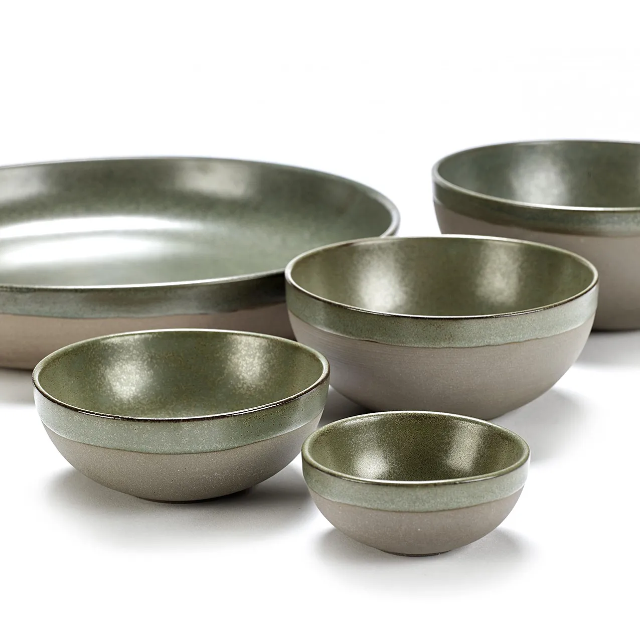 Surface 早餐碗13cm, 灰色_迷彩绿 Serax
