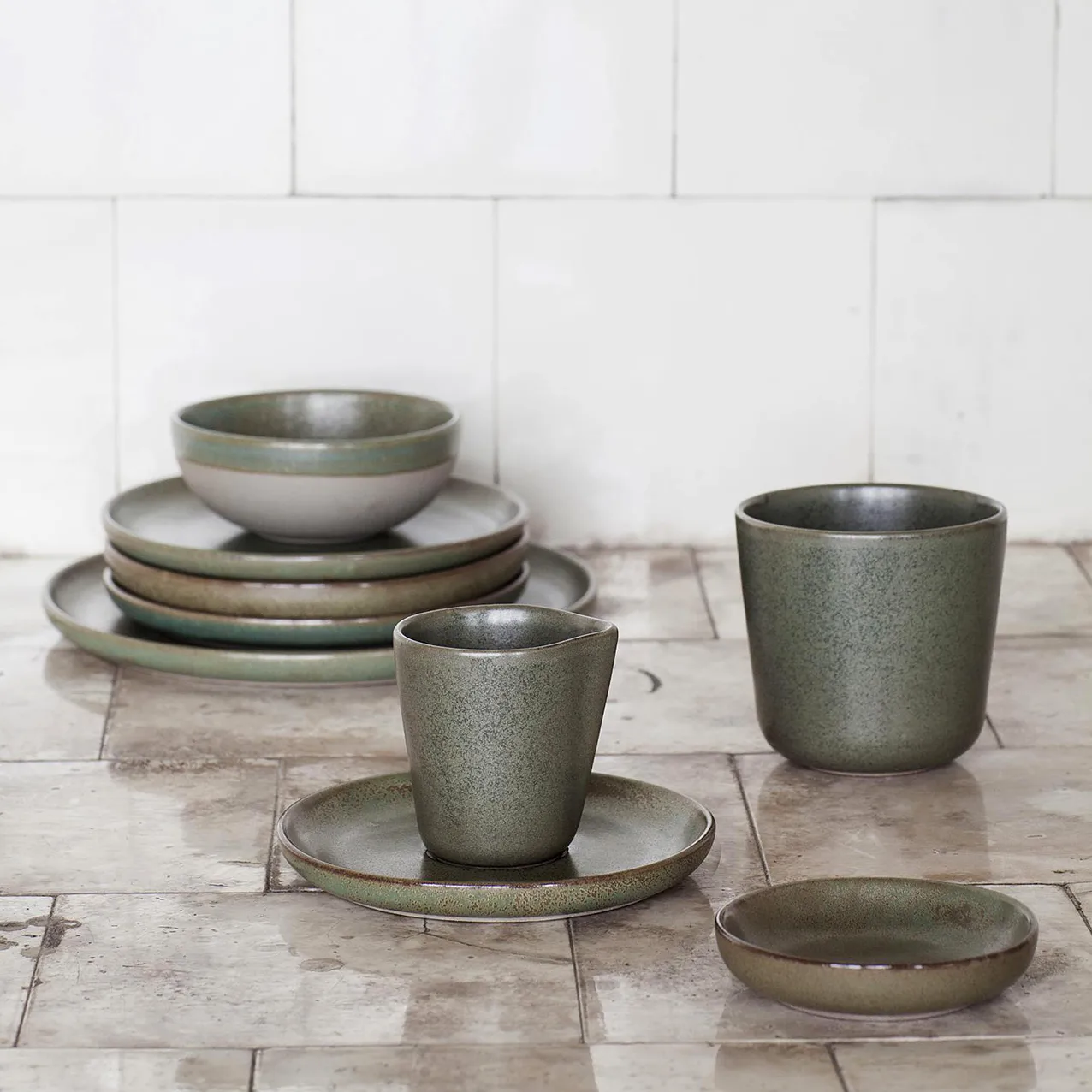 Surface小餐盘 16cm, 迷彩色绿 Serax