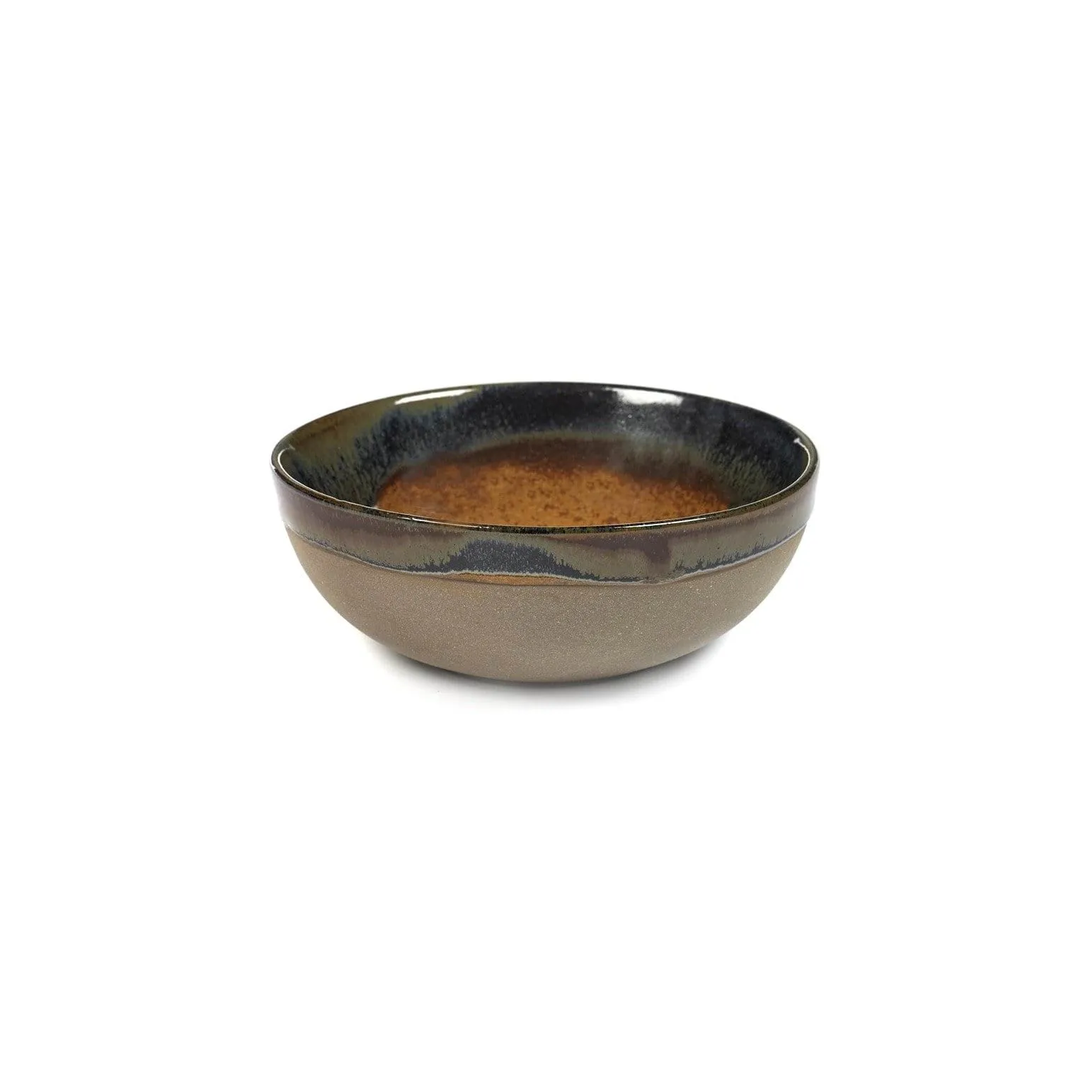 Surface北欧风格碗13cm陶瓷碗, 灰色配铁锈棕色 Serax
