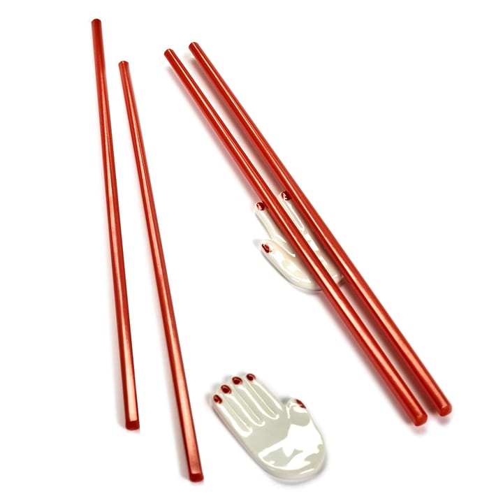 Table Nomade chop sticks with holder 6 pieces - 红色 - Serax