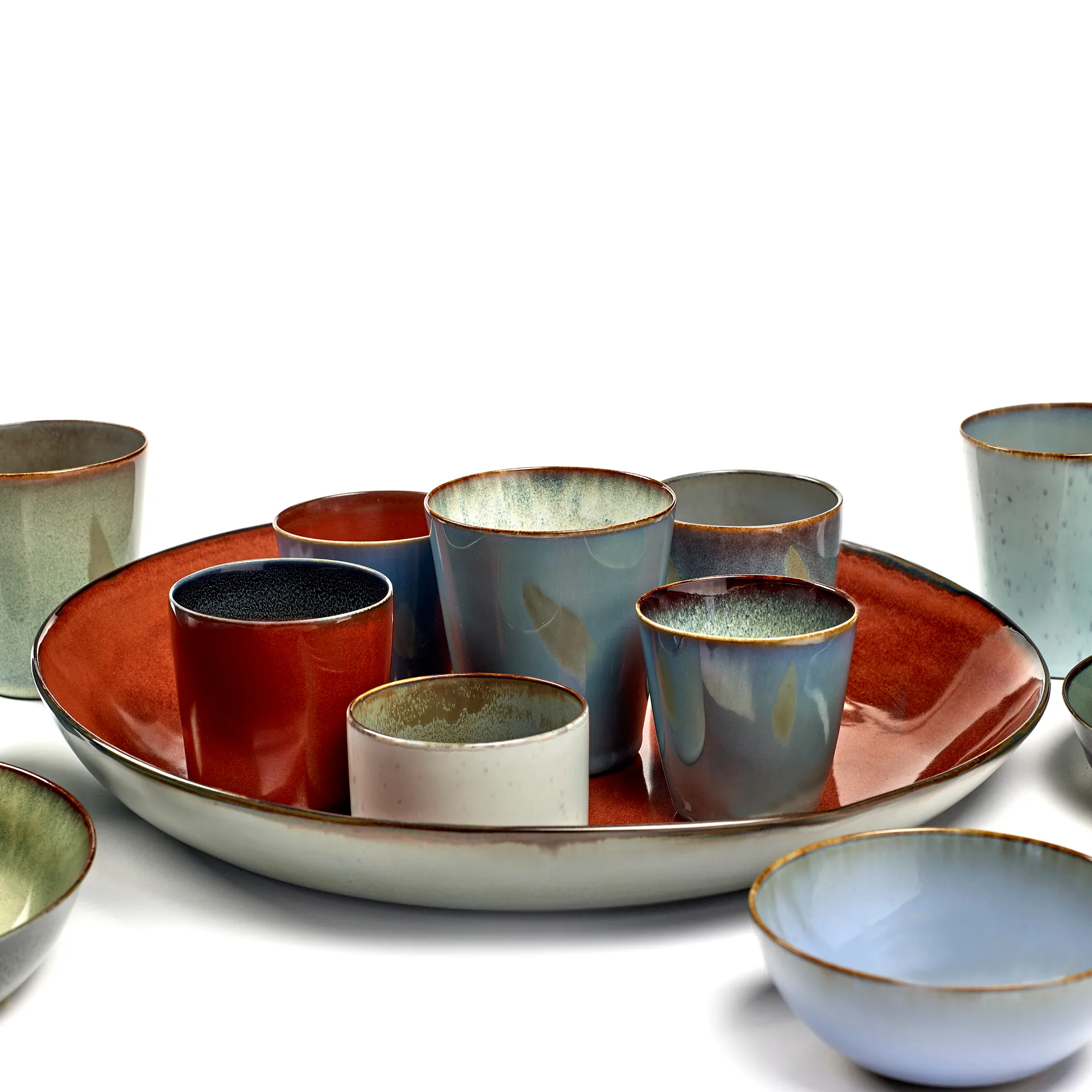 Terres de Rêves 梦想之地系列 杯子 M, 锈红色-深蓝 Serax