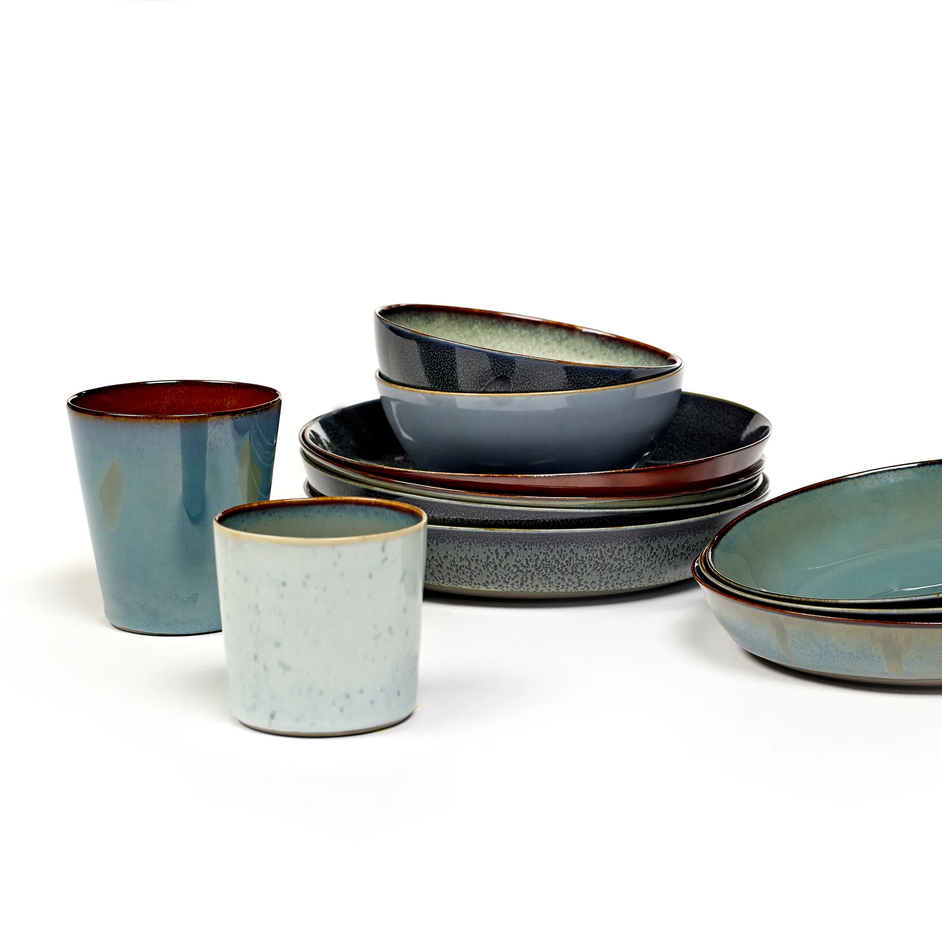 Terres de Rêves餐盘21cm, 雾灰色_深蓝色 Serax