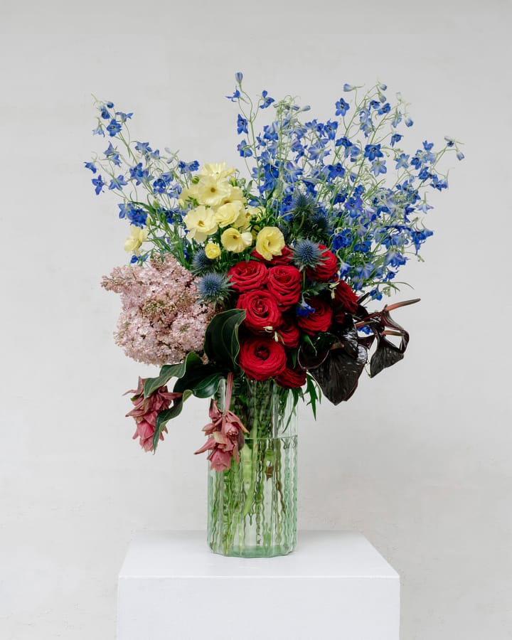Waves 03 花瓶 35 cm, 绿色-透明 Serax