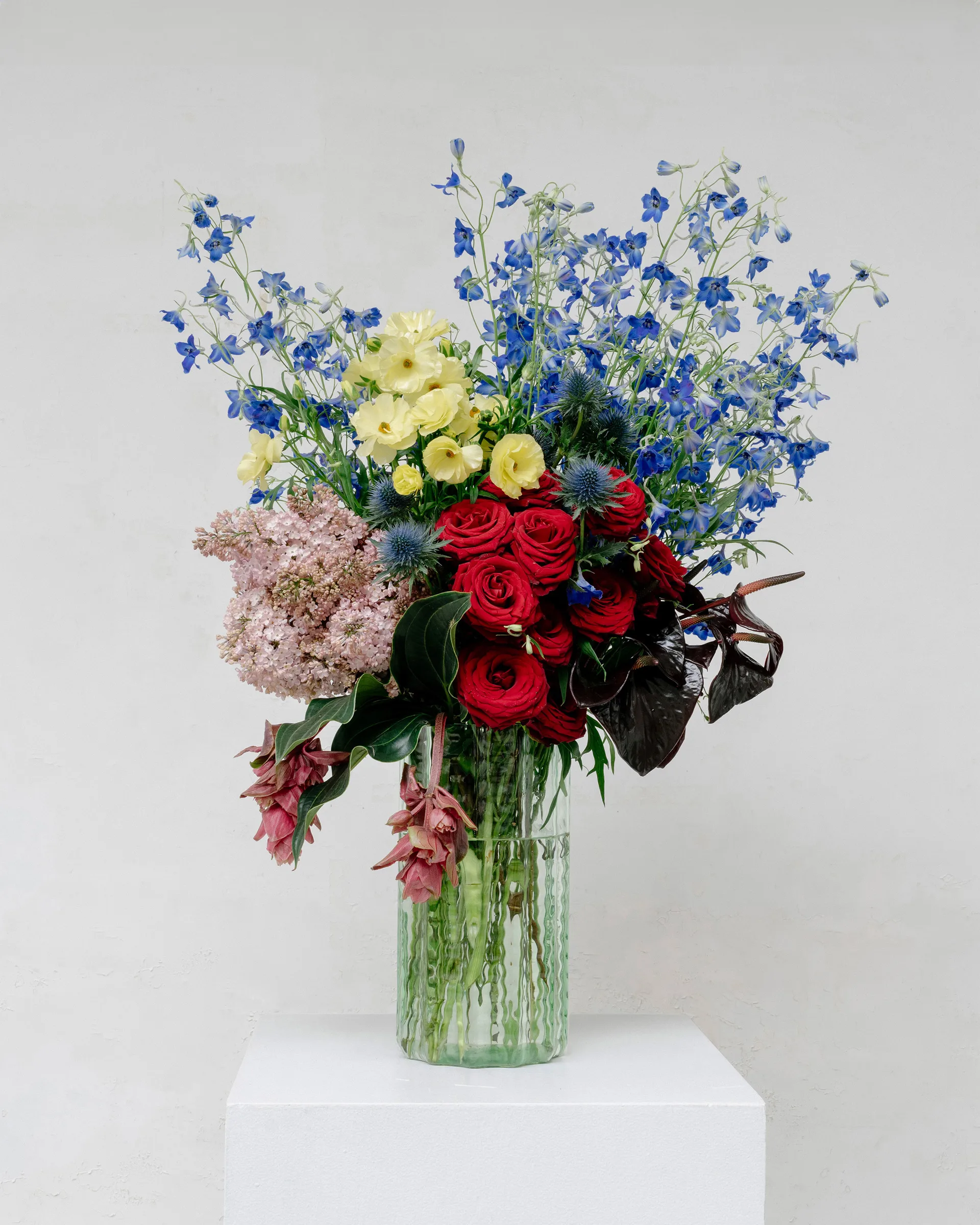 Waves 03 花瓶35cm, 绿色透明款 Serax