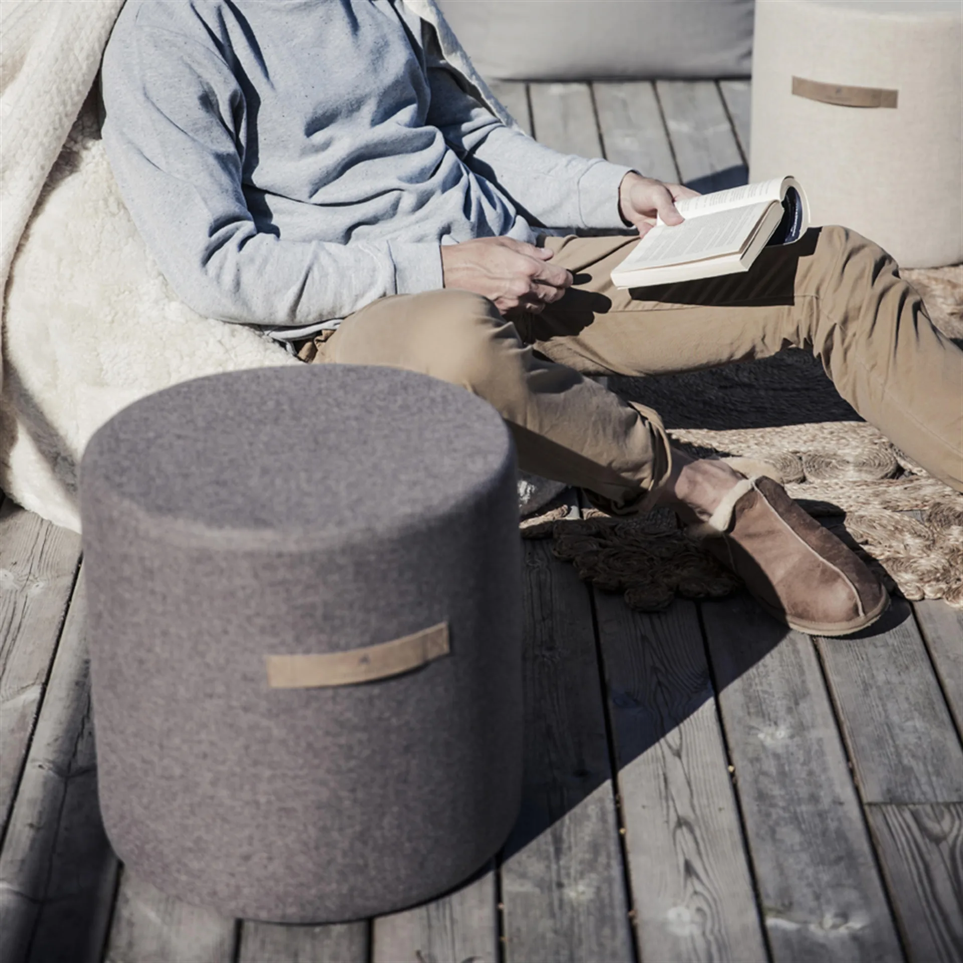 Shepherd sit pouf Sara 40 cm, 花岗岩 Shepherd of Sweden