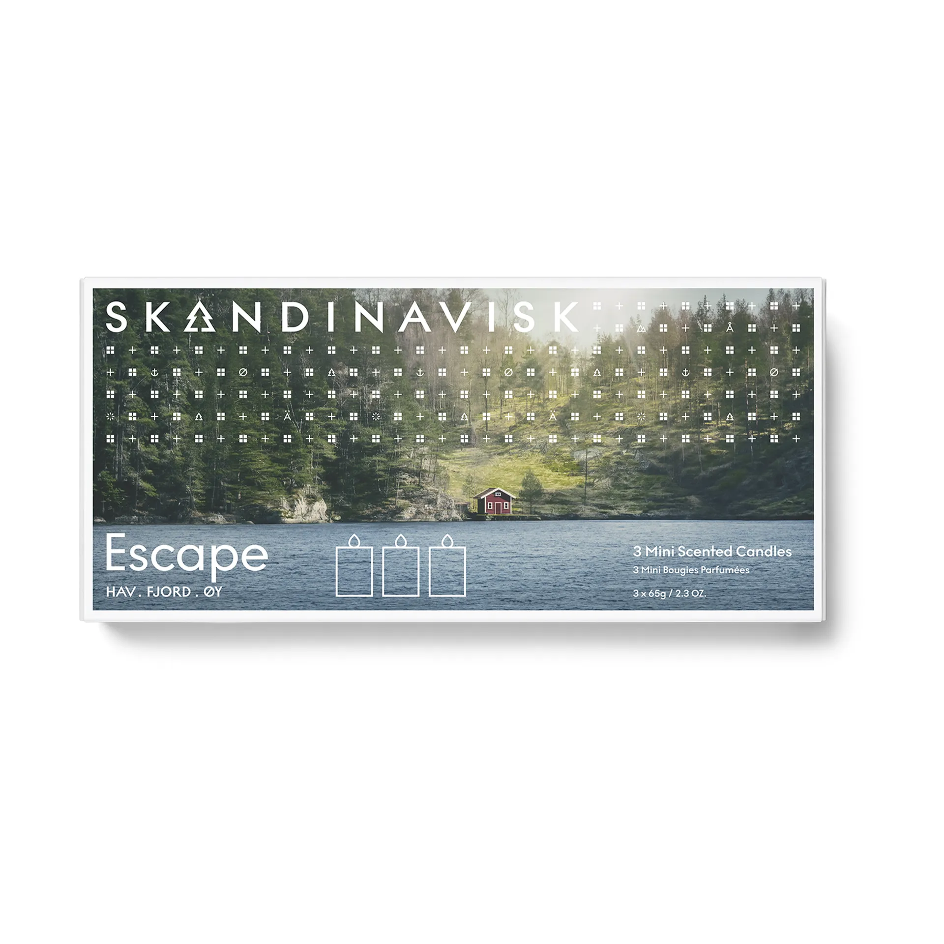 ESCAPE 迷你香薰蜡烛礼盒3件装, 65g Skandinavisk