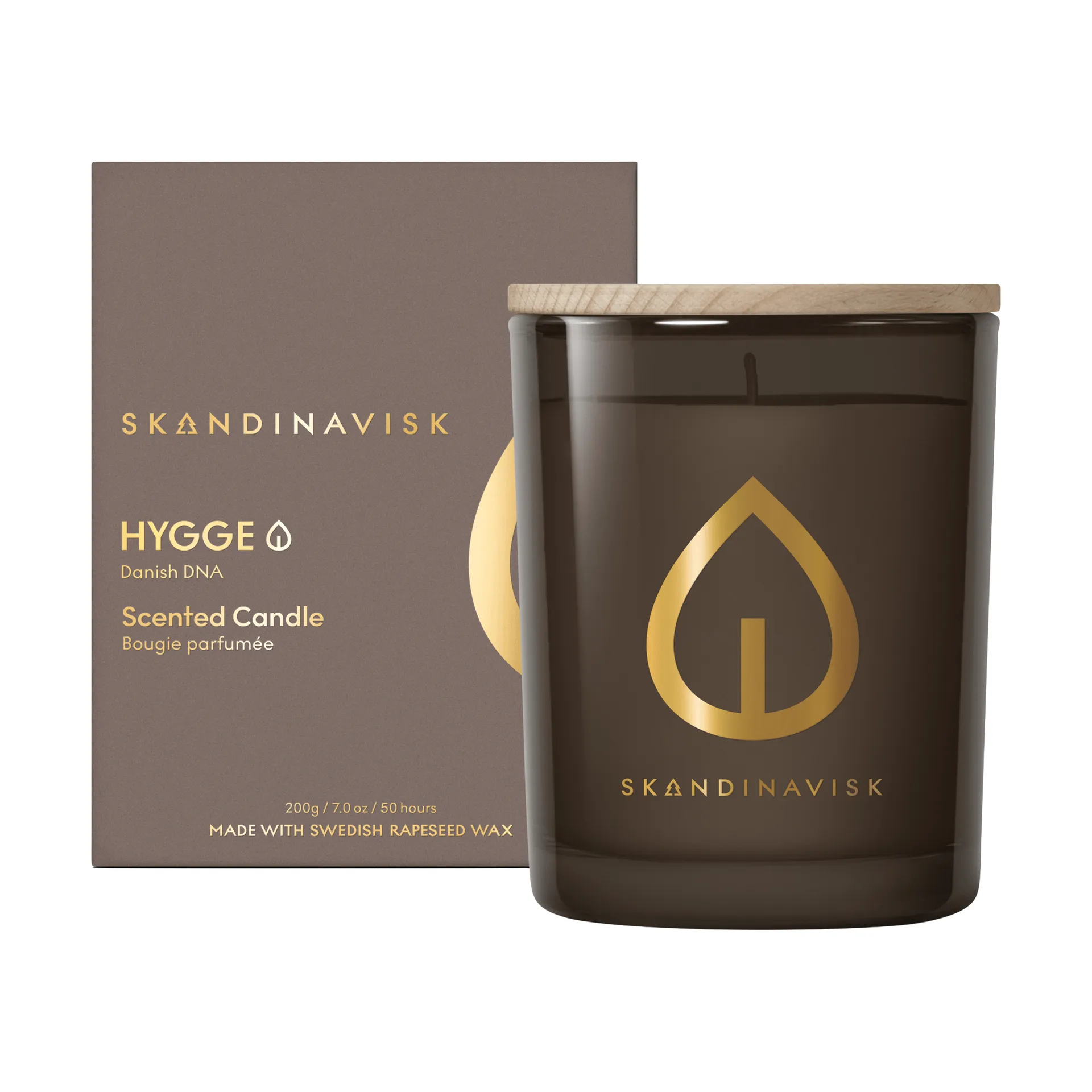 Hygge Gold Symbol 香薰蜡烛, 200g Skandinavisk