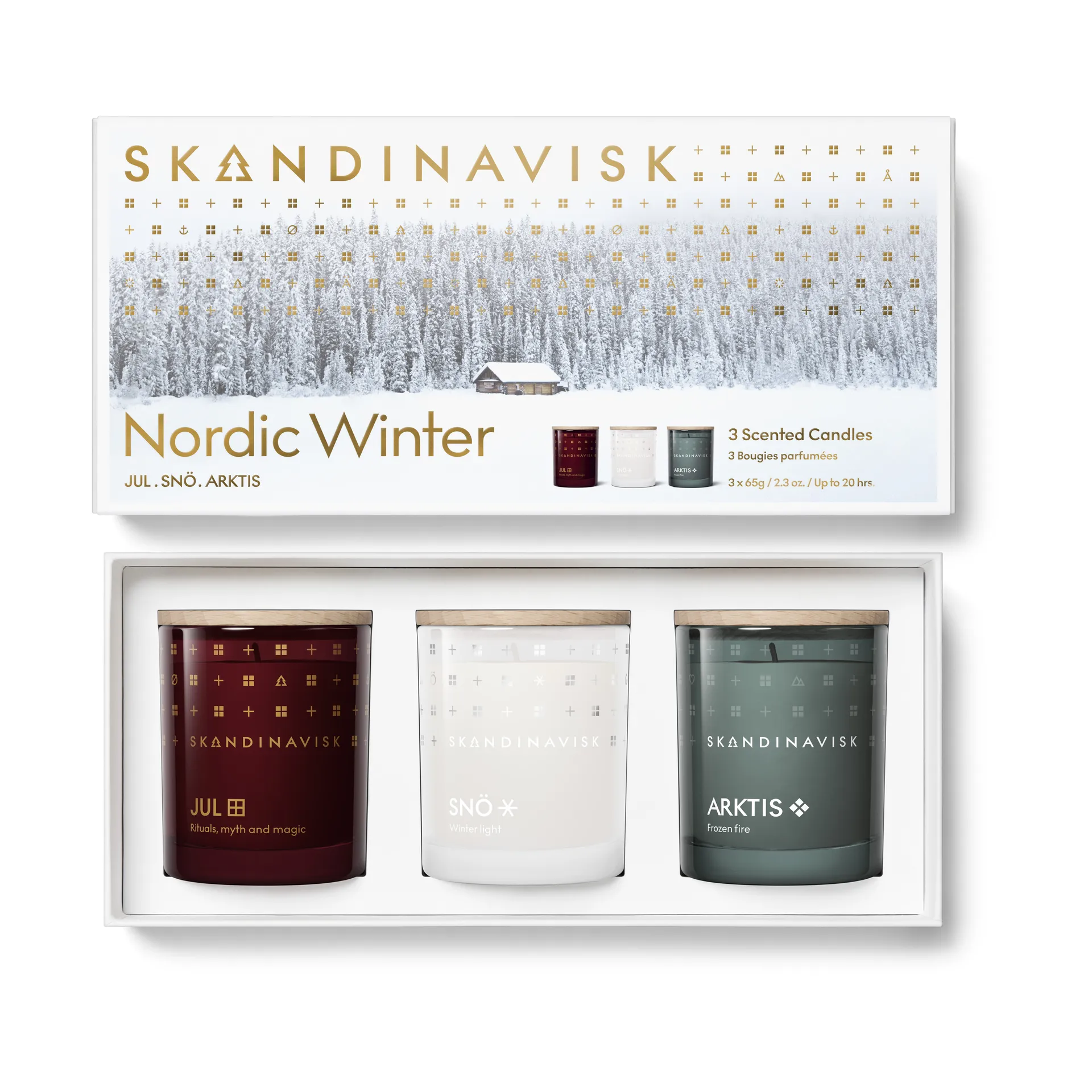 Nordic Winter 香薰蜡烛 礼物套装 3 parts, 65 g Skandinavisk