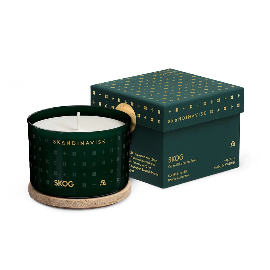 Skog 带盖香薰蜡烛, 90 g Skandinavisk
