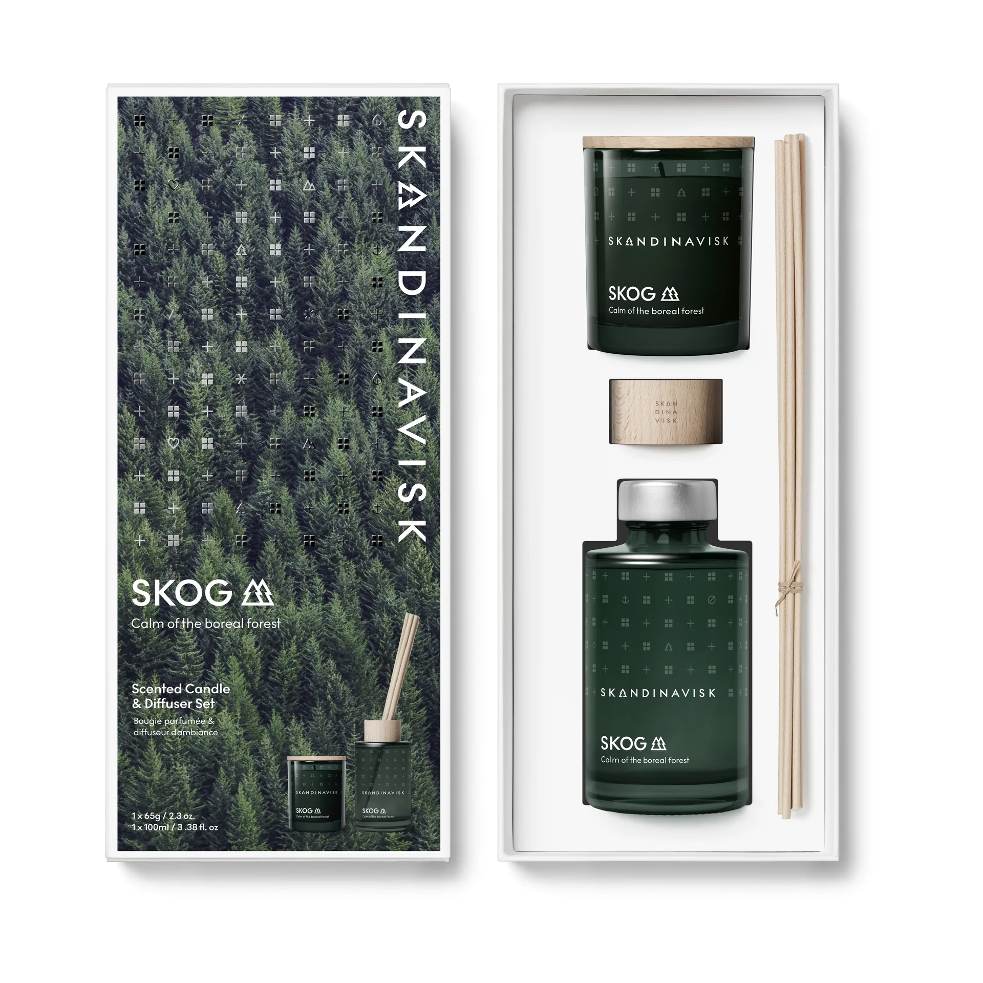 SKOG 香薰蜡烛 & reed 香薰, 65 g + 100 ml Skandinavisk