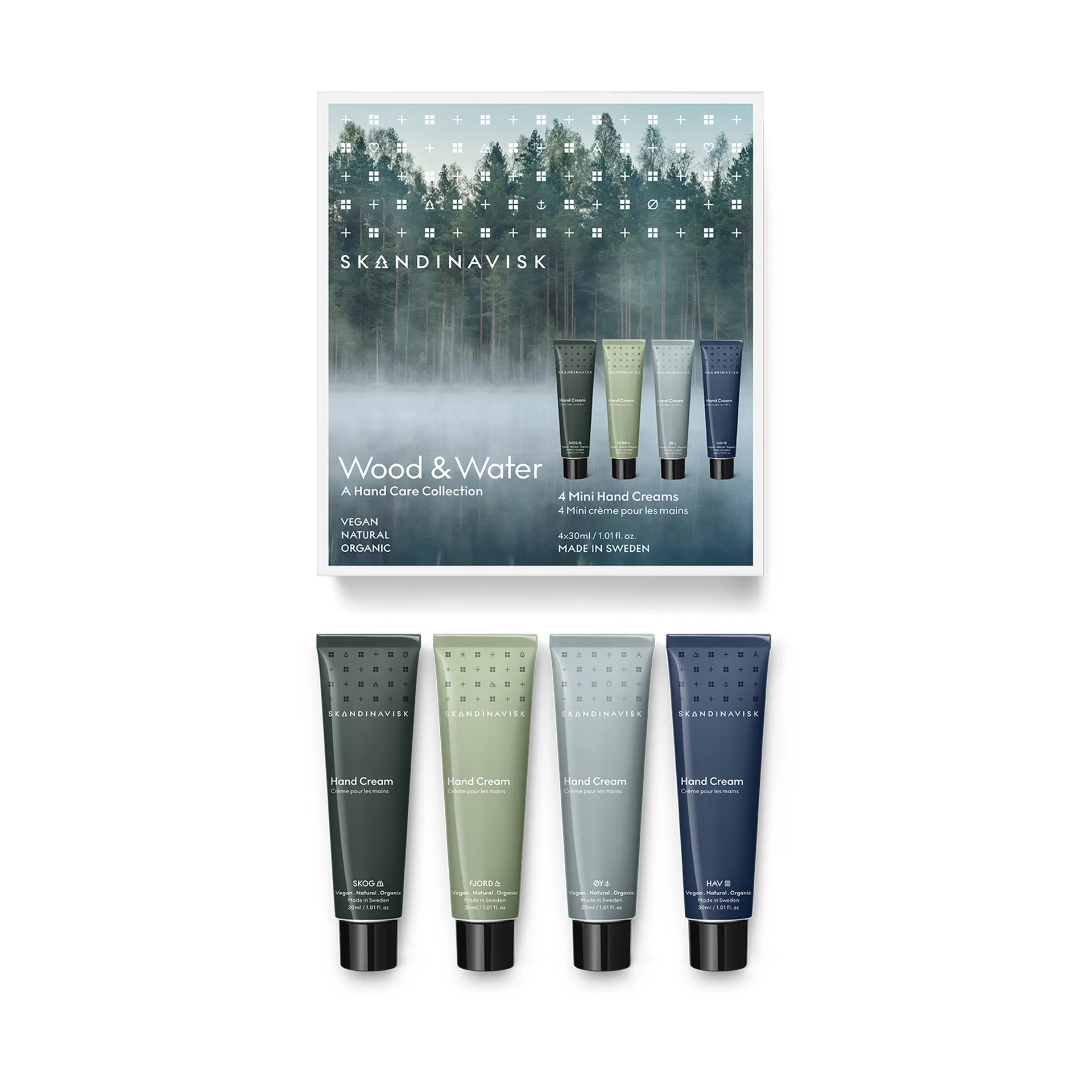 Wood & Water mini hand cream 4件, 30 ml Skandinavisk