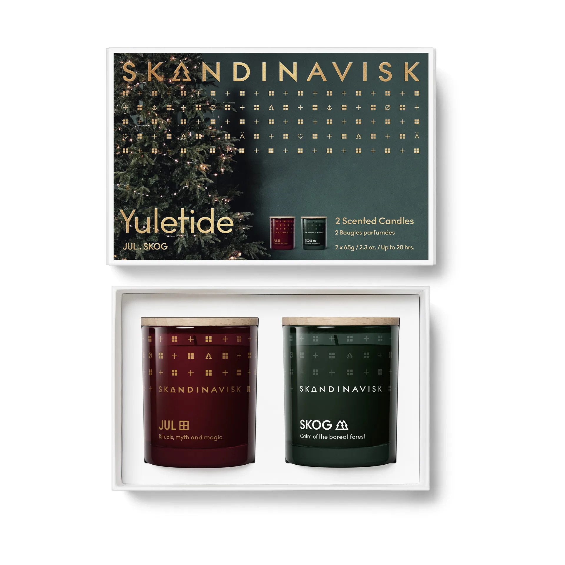 Yuletide 香薰蜡烛 礼物套装 2件, 65 g Skandinavisk