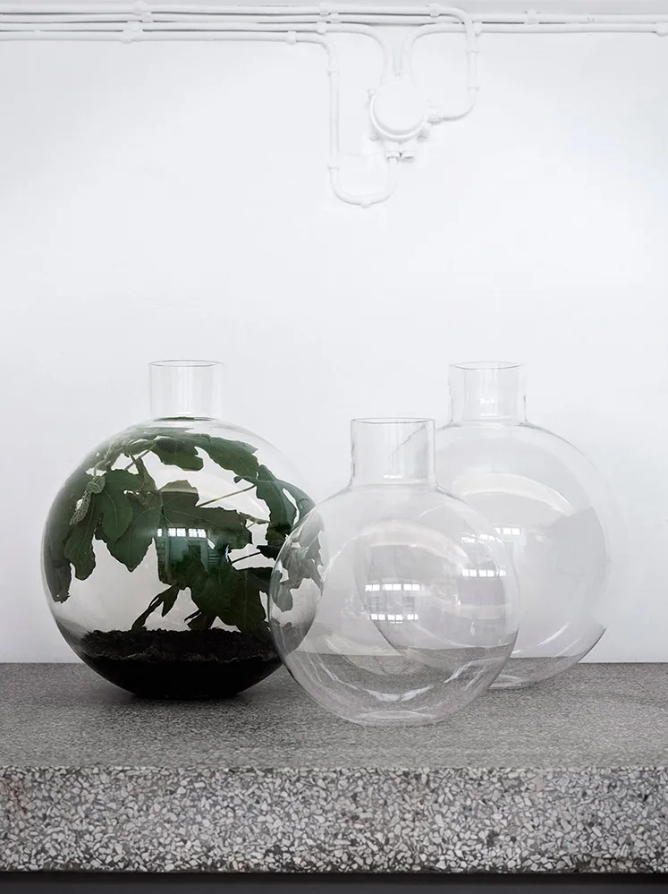 Pallo 花瓶, 透明色_37cm Skrufs Glasbruk