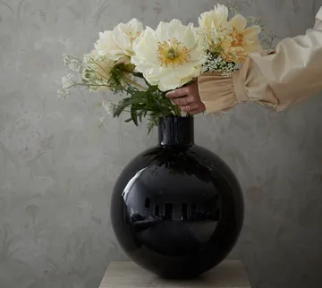 Pallo 花瓶 - 黑色_37cm - Skrufs Glasbruk