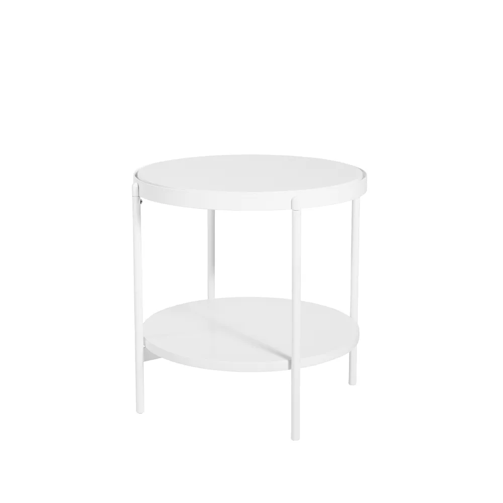 Lene 北欧简约风格边几, 白色_低款_mdf SMD Design