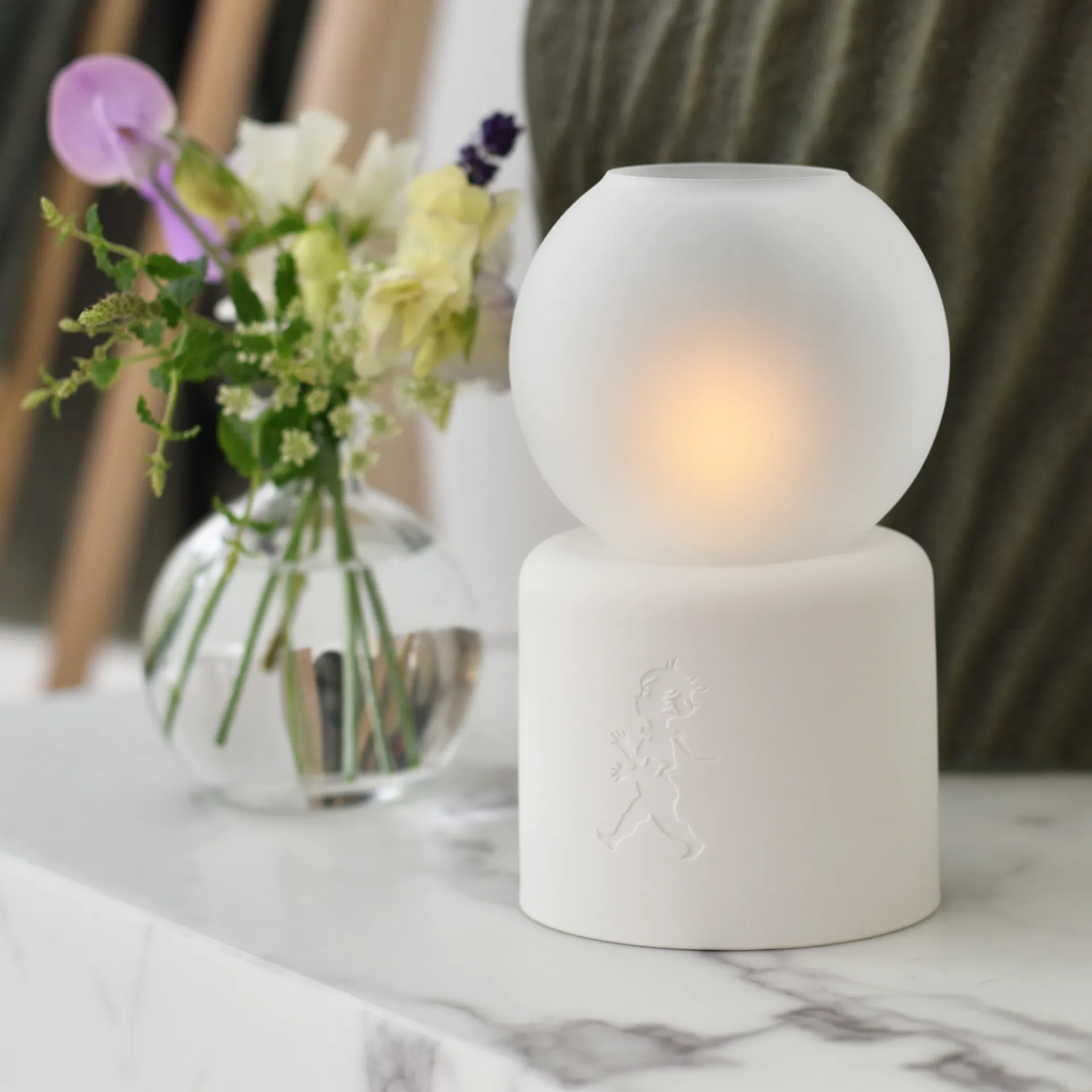 Globe 烛台 Ø9.5x17 cm, 白色 Solstickan Design