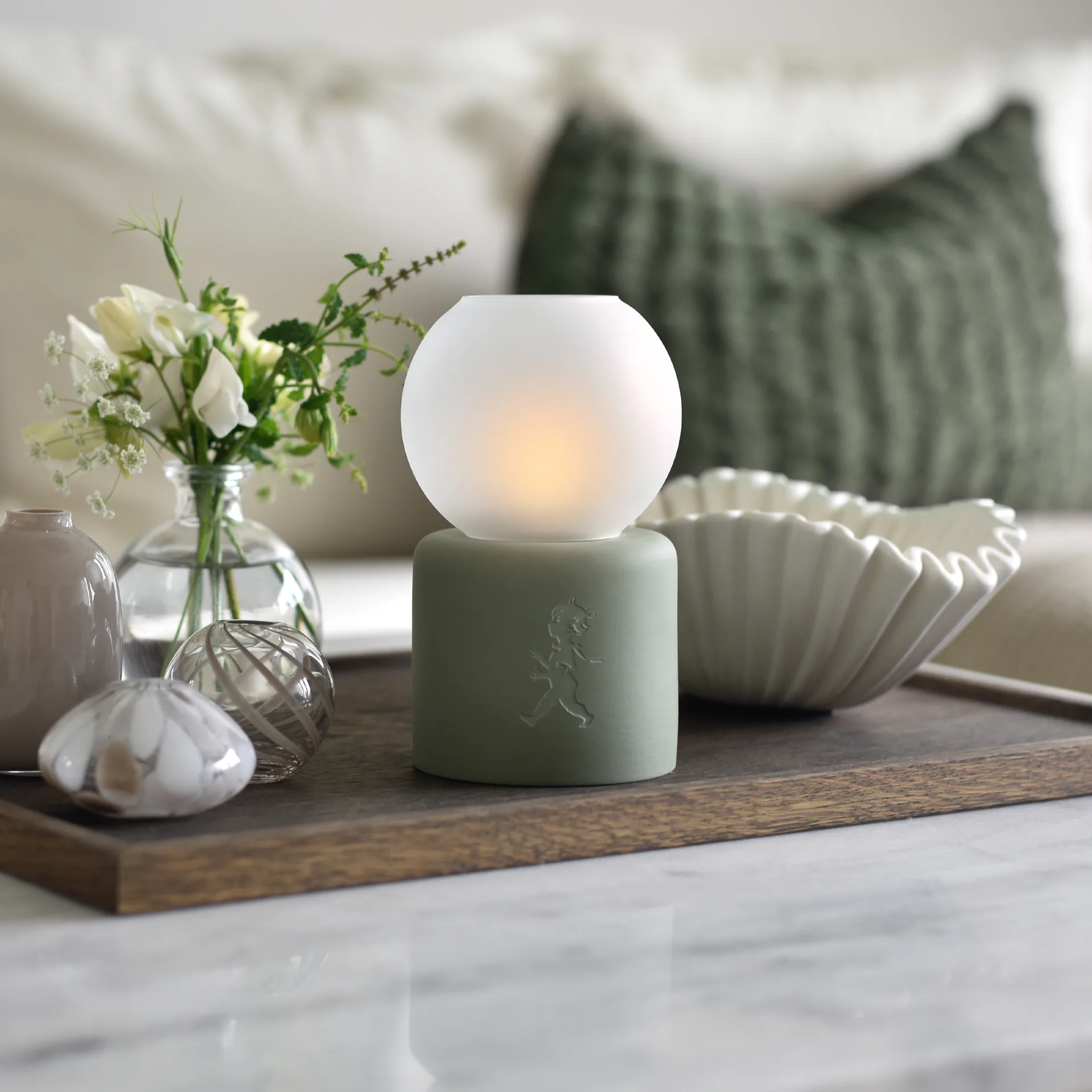 Globe 烛台 Ø9.5x17 cm, 绿色 Solstickan Design